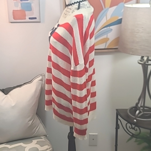 Pink Lily Stars and Stripes Sweater - Navy, Red, and Cream - Picture 6 of 9